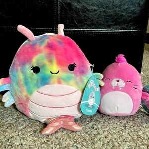 Squishmallows NWT Candis and Pepper Pink Stuffed Animal Squishies!!